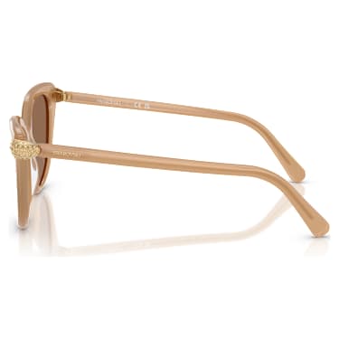 Sunglasses, Cat-Eye shape, Beige - Swarovski, 5727240