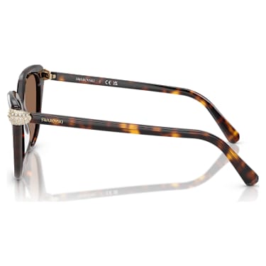 Sunglasses, Cat-eye shape, Brown - Swarovski, 5727240