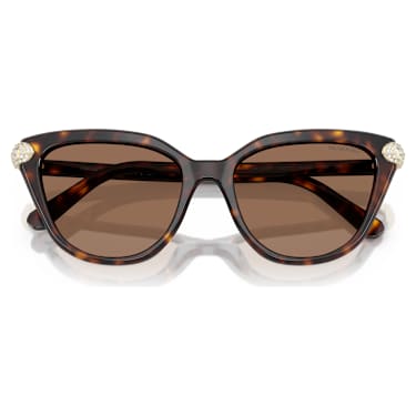 Sunglasses, Cat-eye shape, Brown - Swarovski, 5727240