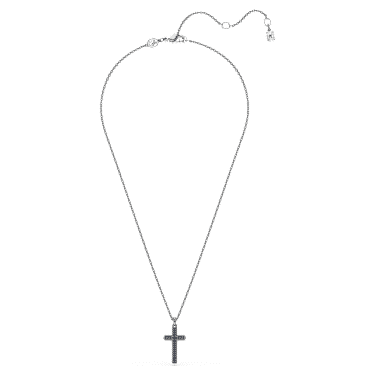 Insigne Anhänger, Kreuz, Grau, Rutheniert - Swarovski, 5727985