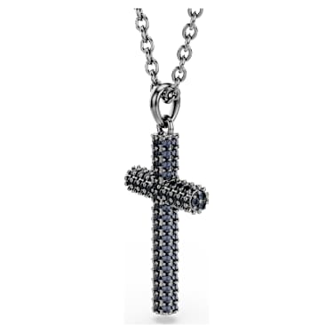Insigne Anhänger, Kreuz, Grau, Rutheniert - Swarovski, 5727985