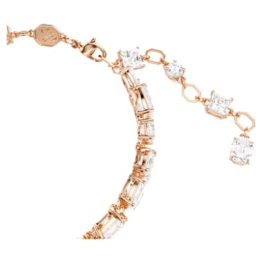 Mesmera bracelet, Mixed cuts, White, Rose gold-tone plated - Swarovski, 5728002