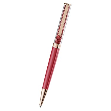 Crystalline ballpoint pen, Red, Pink lacquered, Rose gold-tone plated - Swarovski, 5728337