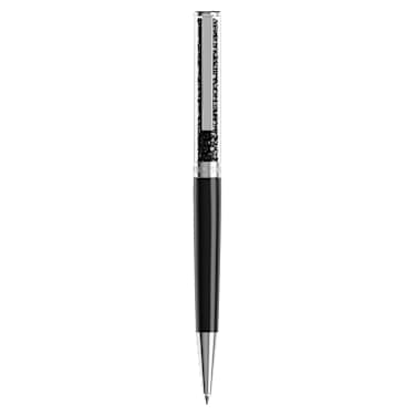 Crystalline ballpoint pen, Black, Black lacquered, Chrome plated - Swarovski, 5728338