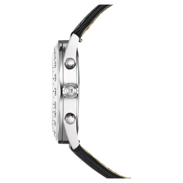 Dextera tachymetre 워치, 스위스 메이드, 레더 스트랩, 실버 톤, 스테인리스 스틸 - Swarovski, 5728378