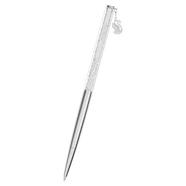 Crystalline ballpoint pen, Swan, Chrome plated - Swarovski, 5728406