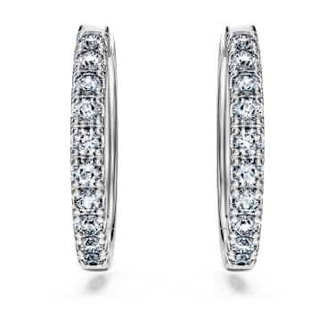 Eternity karika fülbevaló, Laboratóriumi gyémántok 0,5 ct tw, Kerek, Sterling ezüst - Swarovski, 5728556