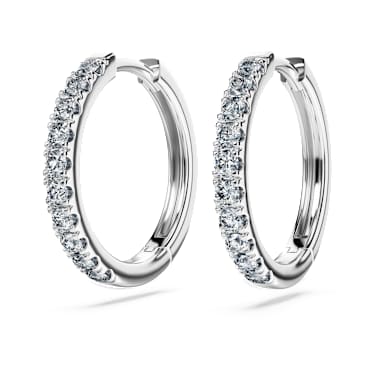 Orecchini a cerchio Eternity, Diamanti creati in laboratorio 0,56 ct tw, Forma rotonda, Argento sterling - Swarovski, 5728556