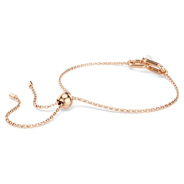 Constella Armband, Kristallperle, Rundschliff, Weiß, Roségold-Legierungsschicht - Swarovski, 5728588