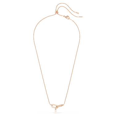 Constella pendant, Crystal pearl, Round cut, White, Rose gold-tone plated - Swarovski, 5728589