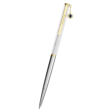 Crystalline Silk ballpoint pen, Evil eye, Gold tone, Mixed metal finish - Swarovski, 5728729