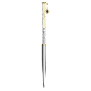 Crystalline Silk ballpoint pen, Evil eye, Gold tone, Mixed metal finish - Swarovski, 5728729