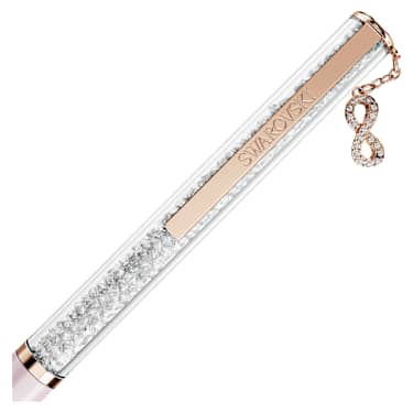 Crystalline Silk 圓珠筆, Infinity, 粉紅色漆面，鍍玫瑰金色調 - Swarovski, 5728731