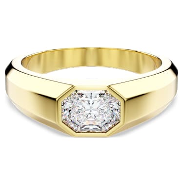 Octagon Bandring, Im Labor gezüchtete Diamanten 1,0 ct tw, Achteckform, 18K Gelbgold - Swarovski, 5728737