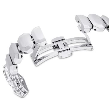 Watch, Octagon cut bracelet, White, Stainless steel - Swarovski, 5729182