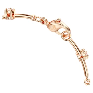 Constella Tennis 브레이슬릿, 크리스털 펄, 라운드 컷, 화이트, 로즈골드 톤 플래팅 - Swarovski, 5729505