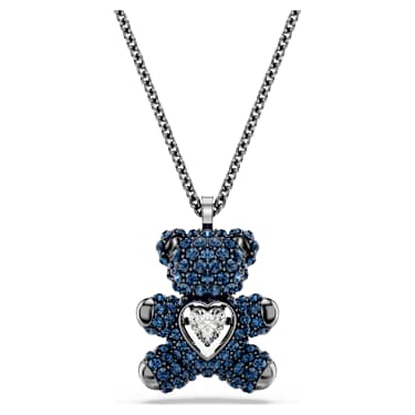 Teddy 펜던트, 테디, 블루, 루테늄 플래팅 - Swarovski, 5729822