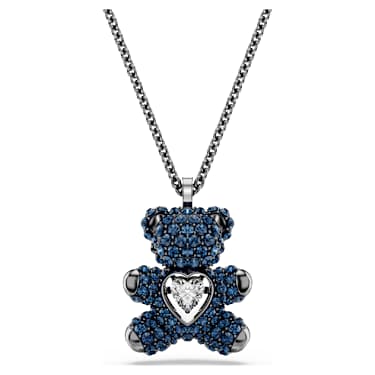 Teddy 펜던트, 테디, 블루, 루테늄 플래팅 - Swarovski, 5729822