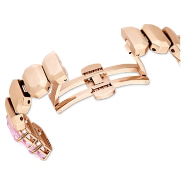 Orologio, Braccialetto con taglio Octagon, Rosa, Finitura in tono oro rosa - Swarovski, 5729843