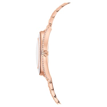 Relógio Crystalline aura, Fabrico suíço, Pulseira de metal, Tom ouro rosa, Acabamento em rosa dourado - Swarovski, 5730140