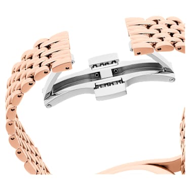 Zegarek Crystalline aura, Swiss Made, Metalowa bransoleta, W odcieniu różowego złota, Powłoka w odcieniu różowego złota - Swarovski, 5730140