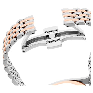 Crystalline aura horloge, Swiss Made, Metalen armband, Roségoudkleurig, Gemengde metaalafwerking - Swarovski, 5730162