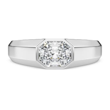 Octagon band ring, Lab-grown diamonds 1.0 ct tw, Octagon shape, 18K white gold - Swarovski, 5730217
