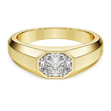Octagon band ring, Lab-grown diamonds 1.0 ct tw, Octagon shape, 18K yellow gold - Swarovski, 5730224