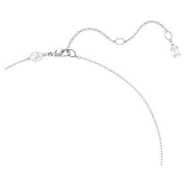 Pendente Idyllia, Taglio misto, Piuma, Blu, Placcato rodio - Swarovski, 5730358