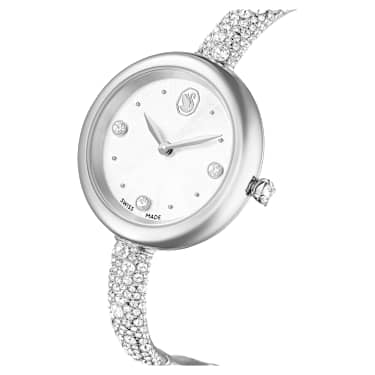 Montre Sublima bangle, Fabriqué en Suisse, Bracelet en métal, Ton argenté, Acier inoxydable - Swarovski, 5730369