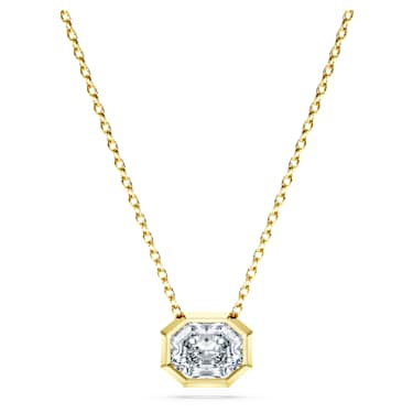 Eternity pendant, Lab-grown diamonds 1.0 ct tw, Octagon shape, 14K yellow gold - Swarovski, 5730453
