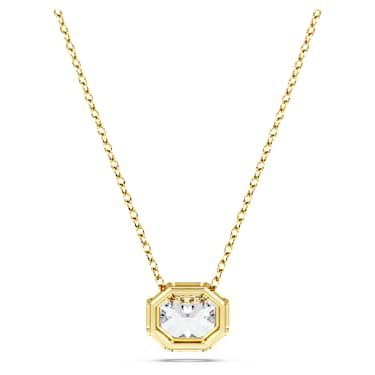 Eternity pendant, Lab-grown diamonds 1.0 ct tw, Octagon shape, 14K yellow gold - Swarovski, 5730453