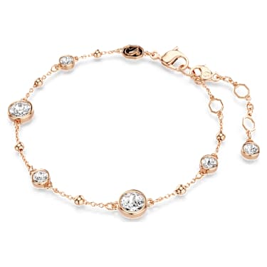 Imber Armband, Rundschliff, Weiß, Roségold-Legierungsschicht - Swarovski, 5730677