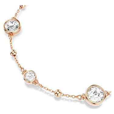 Imber karkötő, Körmetszéses, Fehér, 18 kt-os rózsaarany bevonat - Swarovski, 5730677
