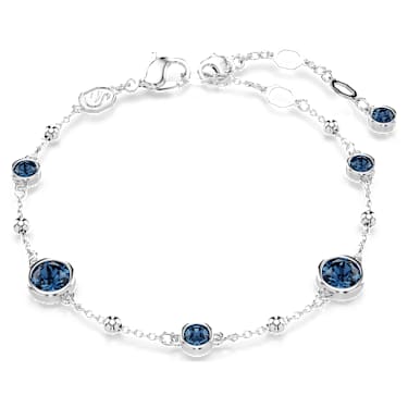 Imber Armband, Rundschliff, Blau, Rhodiniert - Swarovski, 5730679