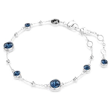 Imber Armband, Rundschliff, Blau, Rhodiniert - Swarovski, 5730679