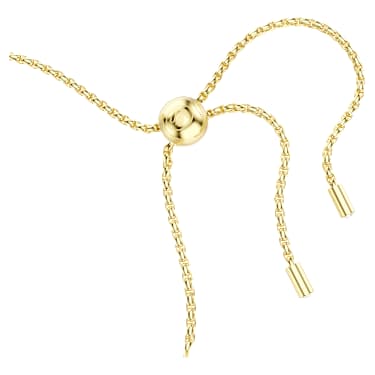 Bracelete Tennis Matrix, Lapidação redonda, Branca, Lacado a dourado - Swarovski, 5730709