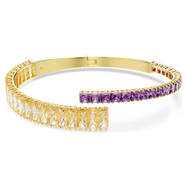 Matrix bangle, Mixed cuts, Multicolored, Gold-tone plated - Swarovski, 5731048