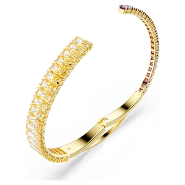 Matrix bangle, Mixed cuts, Multicolored, Gold-tone plated - Swarovski, 5731048
