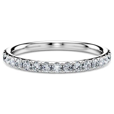 Eternity Bant yüzük, Laboratuvarda üretilmiş elmaslar 0,4 karat toplam ağırlık, Yuvarlak şekil, Saf gümüş - Swarovski, 5731062