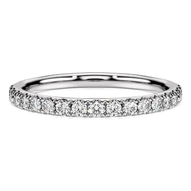 Eternity Bant yüzük, Laboratuvarda üretilmiş elmaslar 0,4 karat toplam ağırlık, Yuvarlak şekil, Saf gümüş - Swarovski, 5731062