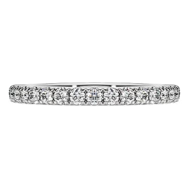 Eternity Bant yüzük, Laboratuvarda üretilmiş elmaslar 0,4 karat toplam ağırlık, Yuvarlak şekil, Saf gümüş - Swarovski, 5731062