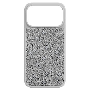 Étui pour smartphone High, Cristaux Flat Back, iPhone® 17 Pro Max, Ton argenté - Swarovski, 5731145