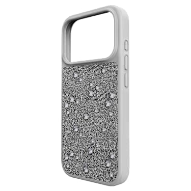 Etui na smartfona High, Kryształy typu Flat Back, iPhone® 17 Pro, W odcieniu srebra - Swarovski, 5731146