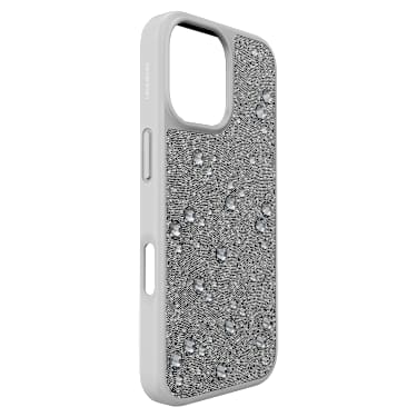 Etui na smartfona High, Kryształy typu Flat Back, iPhone® 17, W odcieniu srebra - Swarovski, 5731147