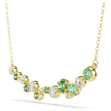 Constella ネックレス, ミックスカット, グリーン, 18Kゴールド