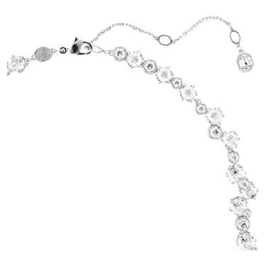 Constella necklace, Mixed cuts, Clasp, White, Rhodium plated - Swarovski, 5732249