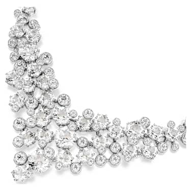 Constella necklace, Mixed cuts, Clasp, White, Rhodium plated - Swarovski, 5732249