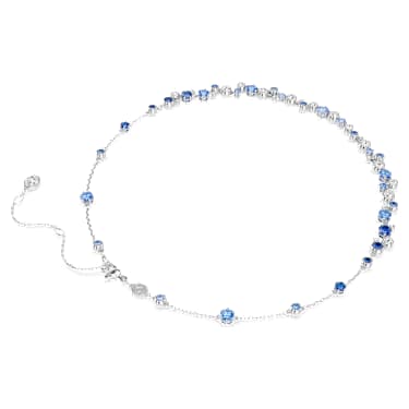 Náhrdelník Constella, Různé výbrusy, Modrá, Pokoveno rhodiem - Swarovski, 5732255