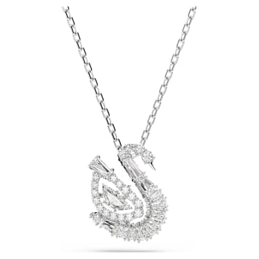 Swan 链坠, 混合切割, 天鹅, 白色 - Swarovski, 5732412